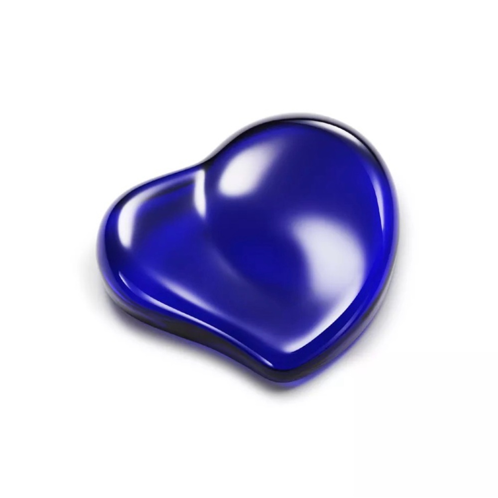Tiffany & Co. Elsa Peretti Cobalt Blue Glass Heart Paperweight